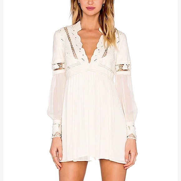 Free People In Dreamland Mini Dress in Wood Ash. Size XS. NWOT - Picture 2 of 12